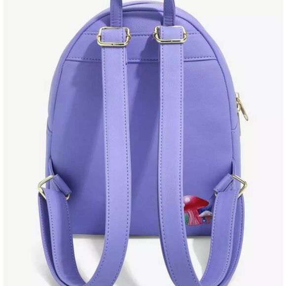 NWT Loungefly Alice In Wonderland Caterpillar Mushroom Mini Backpack - Picture 5 of 7